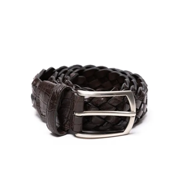 Alligator Leather "Luxury Mesh" Belt - Handmade