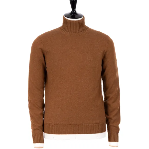 Alta Badia Turtleneck Sweater Made Of Pure Duvet Cashmere