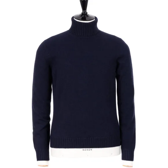 Alta Badia Turtleneck Sweater Made Of Pure Duvet Cashmere