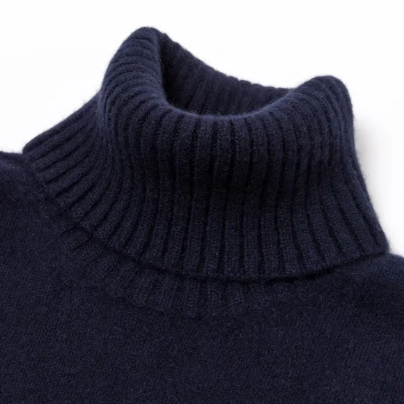 Alta Badia Turtleneck Sweater Made Of Pure Duvet Cashmere