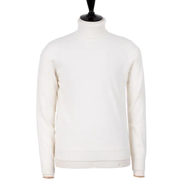 Alta Badia Turtleneck Sweater Made Of Pure Duvet Cashmere