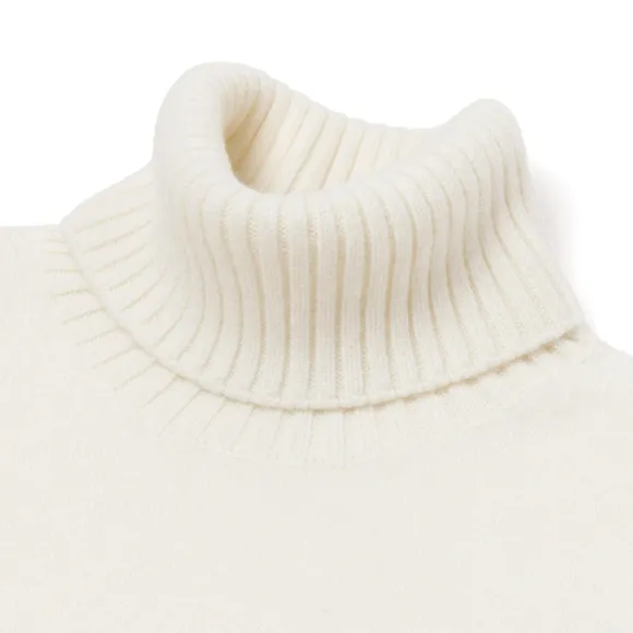 Alta Badia Turtleneck Sweater Made Of Pure Duvet Cashmere