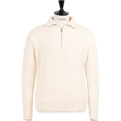 Andersen-Andersen X Mj: Sweater "Half-Zip Troyer" Made Of Pure Merino