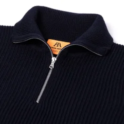 Andersen-Andersen X Mj: Sweater "Half-Zip Troyer" Made Of Pure Merino