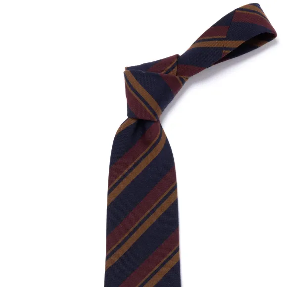 Archivio Storico: Tie "Multipli Estivi" In Wool And Cotton - Handrolle