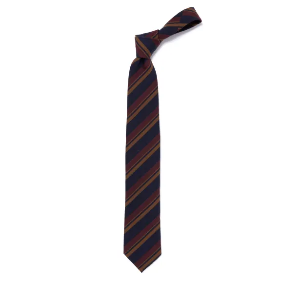 Archivio Storico: Tie "Multipli Estivi" In Wool And Cotton - Handrolle