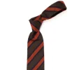 Archivio Storico: Tie "Strisce Della Scuola" In Silk And Wool - Handro