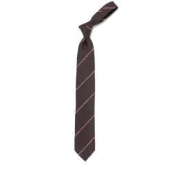 Archivio Storico: Tie "Striscia Di Shantung" In Pure Silk - Handrolled