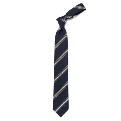 Archivio Storico: Tie "Striscia Di Shantung" In Pure Silk - Handrolled