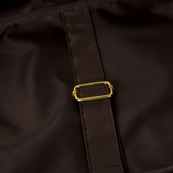 Bag "Laundry Bag" Made Of Felisi-Nylon And Saddle Leather - Handcrafte