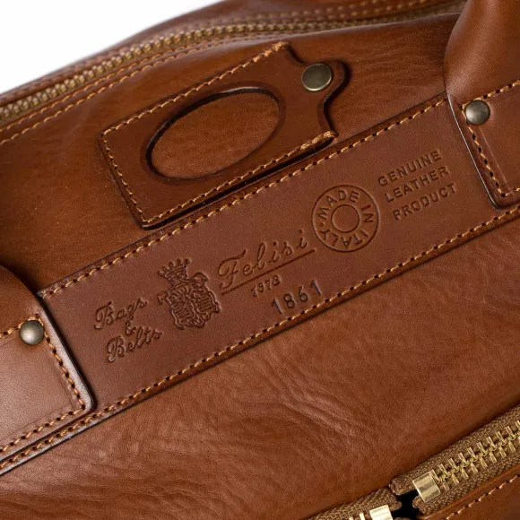 Bag "Messenger" Made Of Grained Calfskin - Handcrafted