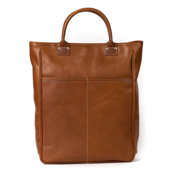 Bag "New Business Tote" Made Of Grained Calfskin - Handcrafted