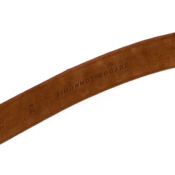 Belt Made Of Cognac Crocodile Leather - Handcrafted