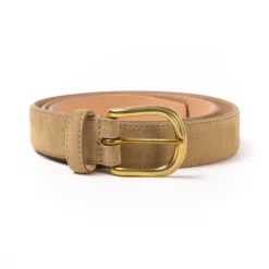 Belt Made Of Original "Suede Skin" Calfskin - Handcrafted