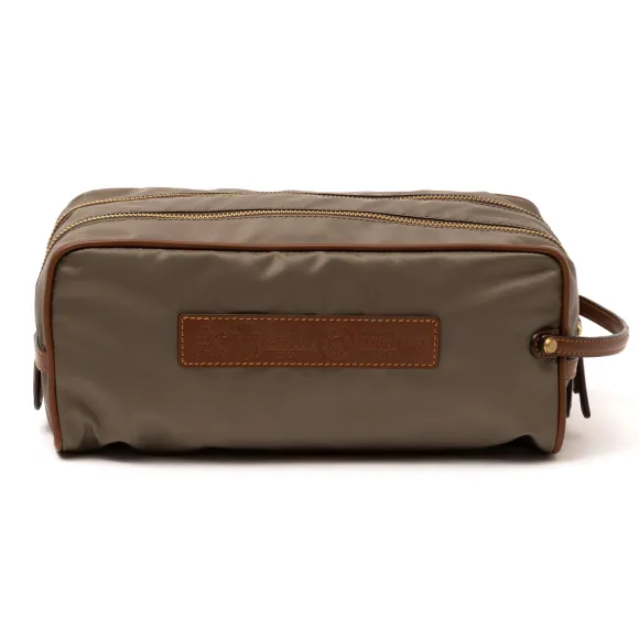 Big Toilet Bag "Luxury Beauty" Made Of Felisi-Nylon And Saddle Leather