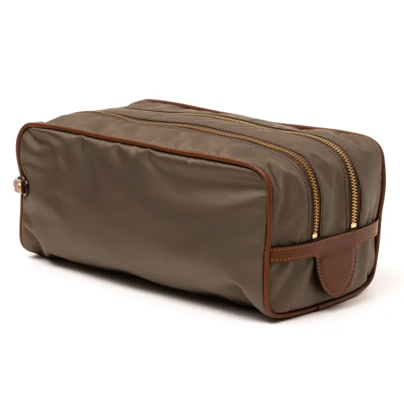 Big Toilet Bag "Luxury Beauty" Made Of Felisi-Nylon And Saddle Leather