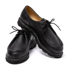 Black Derby "Michael" Made Of Waxed Calf Leather