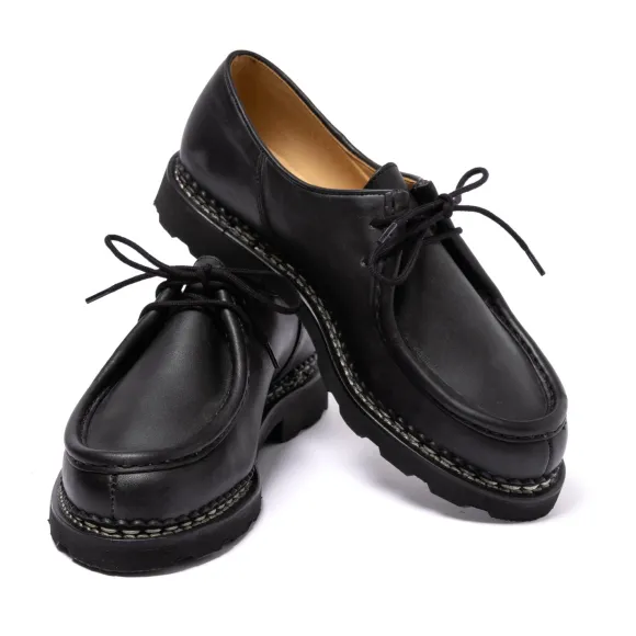 Black Derby "Michael" Made Of Waxed Calf Leather