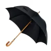 Black Umbrella "Traveller" With Wooden Handle