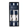 Blue Elastic Pants Straps "X Back Nickel" With Clips