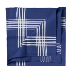 Blue Patterned Cotton Handkerchief