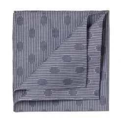 Blue Patterned Cotton Pocket Square