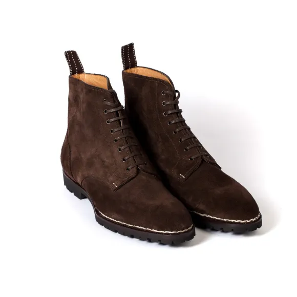 Boot "Derby Norvegese" Made Of Dark Brown Leather