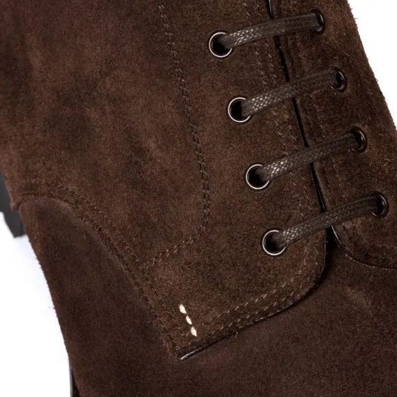 Boot "Derby Norvegese" Made Of Dark Brown Leather