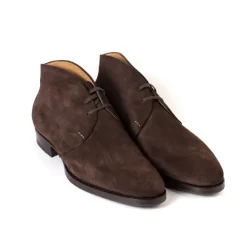 Boot "Dress Chukka" Made Of Dark Brown Suede Leather
