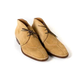 Bootee "French Norvegian" Made Of Light Brown Kudu-Antilope Full-Grain Leather