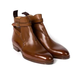 Boot "Jodhpur" Made Of Brown Calfskin - Purely Handcrafted