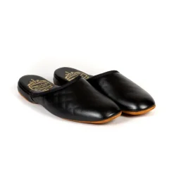 Bowhill & Elliot X Mj: Black Slipper Made Of Calfskin