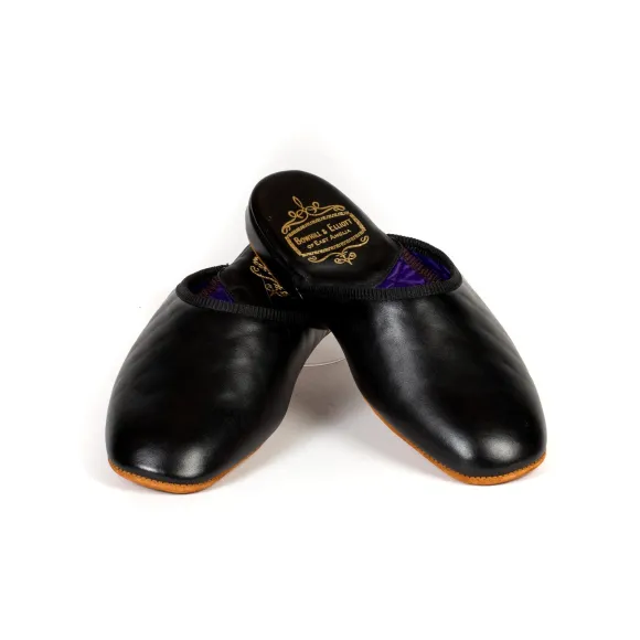 Bowhill & Elliot X Mj: Black Slipper Made Of Calfskin