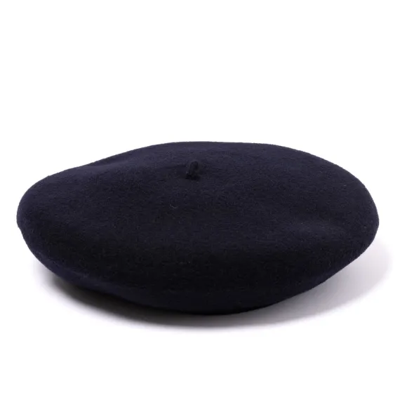 British Wool Felt Cap "Bask Beret" - Handmade