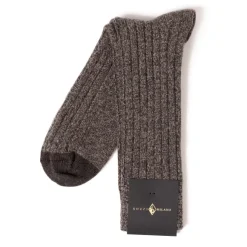 Brown Mottled Stocking "Sporting" From A Cashmere Blend