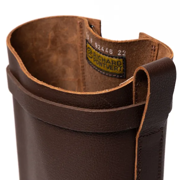 Brown Winter Boot "Samur" Waxed Cowhide Leather