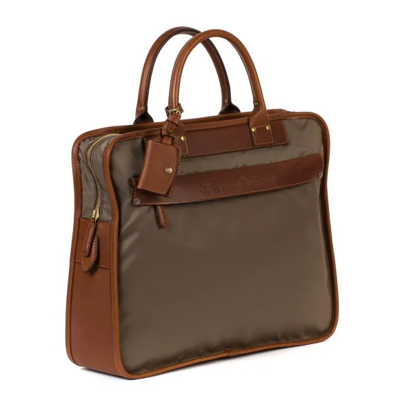 Business-Tasche "Carry On" Aus Felisi-Nylon Und Sattelleder - Handarbe