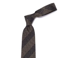 Ca Archivio Storico: Tie "Garza Morbido" In Wool And Silk - Hand Rolle