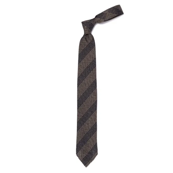 Ca Archivio Storico: Tie "Garza Morbido" In Wool And Silk - Hand Rolle