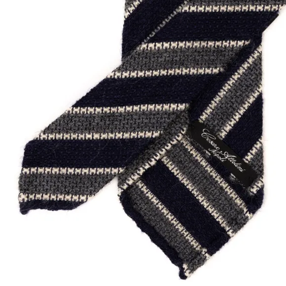 Ca Archivio Storico: Tie "Garza D'Autunno" In Wool And Silk - Handroll