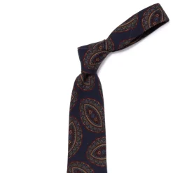 Ca Archivio Storico: Tie "Grandi Medaglioni" In Pure Wool - Handrolled