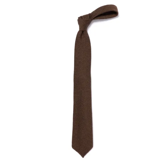 Ca Archivio Storico: Tie "Millerighe" In Cashmere And Wool - Handrolle