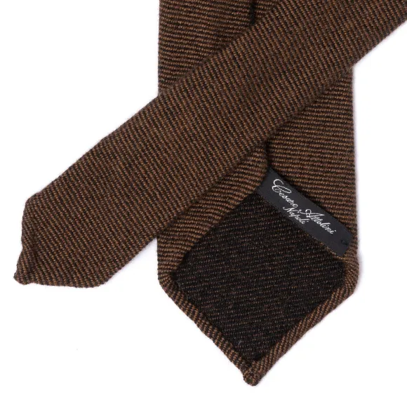 Ca Archivio Storico: Tie "Millerighe" In Cashmere And Wool - Handrolle