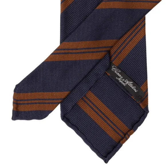 Ca Archivio Storico: Tie "Nuova Universita" In Pure Silk - Hand Rolled