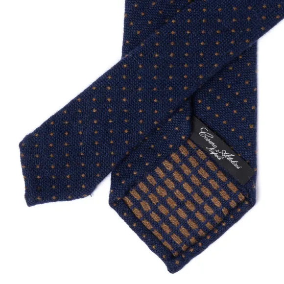 Ca Archivio Storico: Tie "Puntini" In Pure Cashmere - Handrolled
