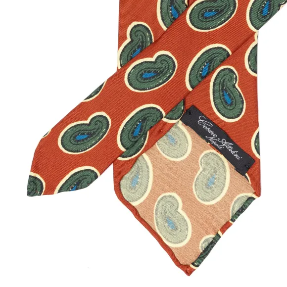 Ca Archivio Storico: Tie "Reni Divertenti" In Pure Silk - Handrolled