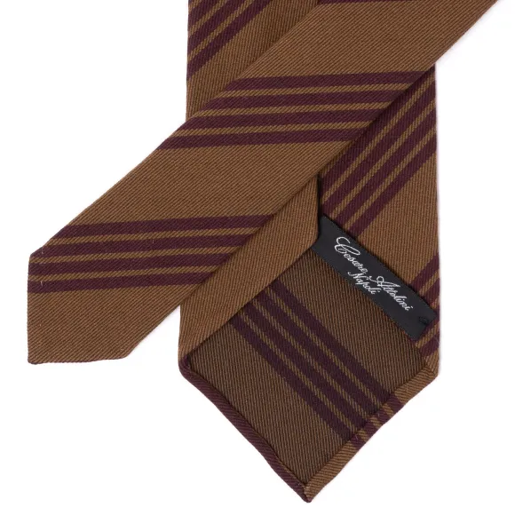 Ca Archivio Storico: Tie "Scuola Superiore" In Wool And Cotton - Hand