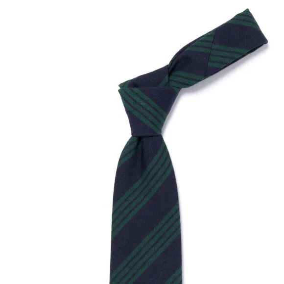 Ca Archivio Storico: Tie "Scuola Superiore" In Wool And Cotton - Hand