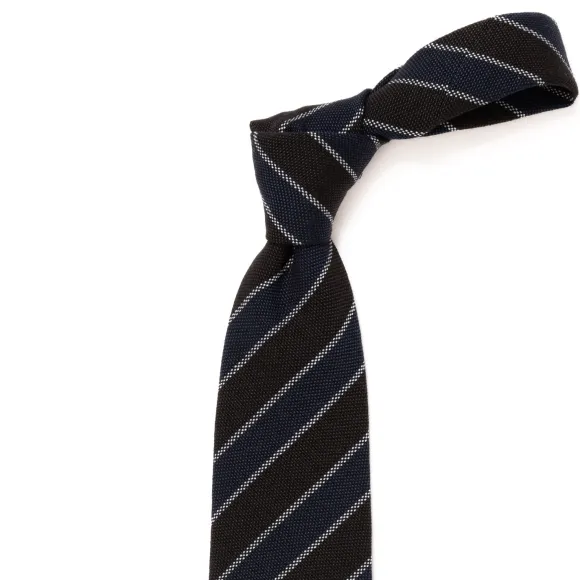 Ca Archivio Storico: Tie "Striscia Del Studente" In Wool And Silk - Ha