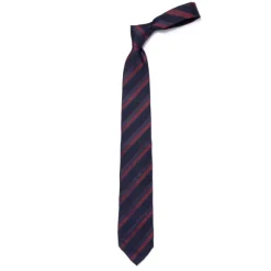 Ca Archivio Storico: Tie "Strisce Della Scuola" In Silk And Wool - Han